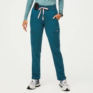 FIGS size S TALL Caribbean Blue Yola™ High Waisted 2.0 - Skinny Scrub Pants